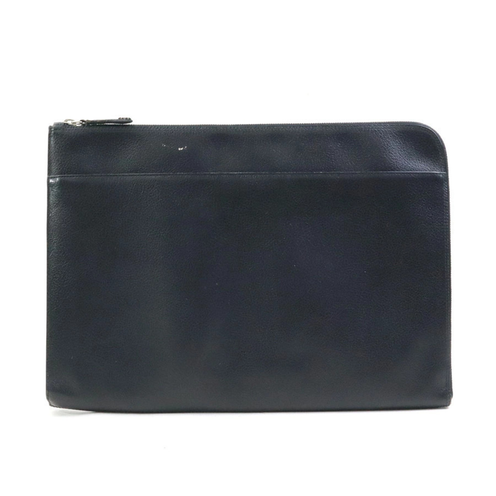 Salvatore Ferragamo clutch bag leather black